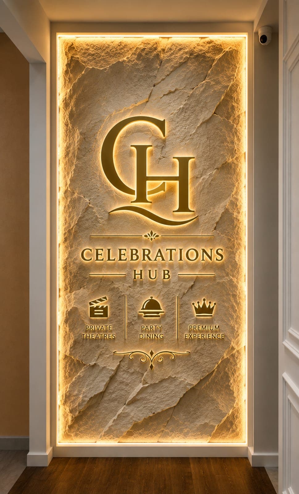 Celebrations Hub entrance signage
